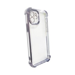 Capa de Silicone Duro com Lente de Câmara Série Q para Apple iPhone 12 Preto Capa de Silicone Duro com Lente de Câmara Série Q para Apple iPhone 12 Preto